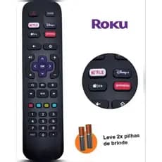 Controle Remoto Lelong LE-7356 TV ROKU Compatível Philco Britânia AOC Semp TCL Smart LED 4K
