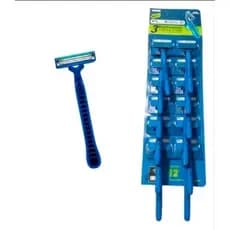 Barbeador Masculino e Feminino Triplo Fita Lubrificante Azul Cartela 12 Unidades ou 24 Unidades - Flex Gold