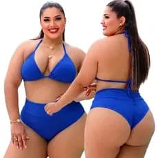 Biquíni Estiloso no Plus e GG Bojo Opcional Tamanho Grande Confortável Levanta Bumbum Sustenta Seio Alça Grossa Luxuoso