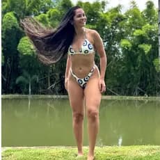 Biquíni Estampado Tamanho ÚNICO Veste do 38 ao 42 Bojo Removível Forrado Fio Dental
