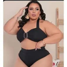 Biquini Hot Pants Ótima Sustentação Afina Cintura Levanta Bumbum Bojo Removível Plus Size GG Seio Grande Sustentação 26