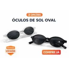 Óculos De Sol Oval Feminino Estilo Fonseca Proteção UV400