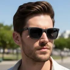 Óculos de Sol Tulum Preto Estilo Proteção UV400 Masculino