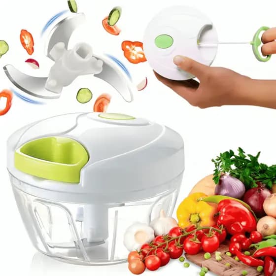 Triturador Processador de Alimentos 500ml Triturador de Alho, Alimentos Cordinha Manual Processador de Alimentos