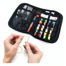 Kit Conjunto De Agulhas De Costura 34 Peças Portáteis  Multifuncional Estojo de Costura