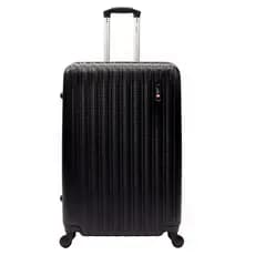 Mala para Viagem de Bordo Pequena 10kg com Cadeado Modelo Londres Swiss Move Preta 4 Rodas 360
