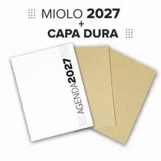 Miolo Agenda 2027 + Capa Dura A5 | 1 unidade | Planner Completo Minimalista | Modelo 2