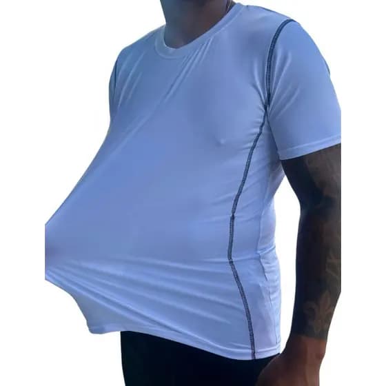 kit com 3 camisas de compressão e proteção uv
