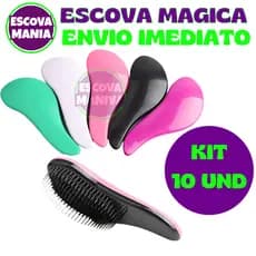 Kit 10 - Escovas Mágicas pra cabelo - Anti Frizz - De Desembaraçar Cabelo