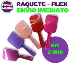 Kit 2 Escova Raquete -Flex Anti Frizz - Pra Cabelo - Para Desembaraçar Cabelos - Com Alta Qualidade
