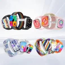 Tricot de náilon bicolor Pulseira para relógio inteligente