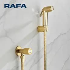 Kit Ducha Higiênica Registro Aço Inox Super Luxo 1/4 Volta , Com Pulverizador Bidê , Ouro