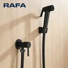 Kit Ducha Higiênica Registro Aço Inox Super Luxo Completa 1/4 Volta , Preto/Cromado/Dourado