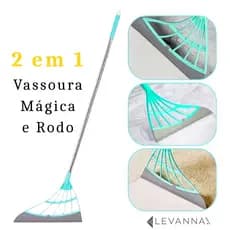 Vassoura Mágica Rodo multiuso Tira Pelo Puxa Água Limpa Seca Diversos Tipos de Pisos e Janelas