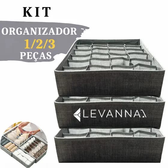 Kit Organizador Calcinhas Colmeia 24 Divisórias Gaveta Meias Cuecas Roupas Intimas Multiuso