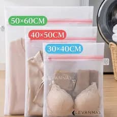 Kit 3 Sacos Lavar Roupa P/M/G Intimas Delicadas Zíper Organizar Malas Tanquinho