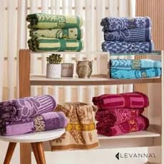 Kit 2 Toalha Banho Estampada Grande 140cm x 70cm Felpuda Macia Alta Qualidade Bordada