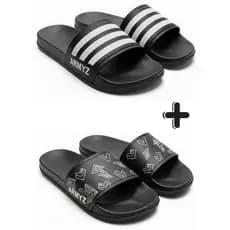 Kit Chinelo Slide 2 Pares Leves, Macios e Tendência