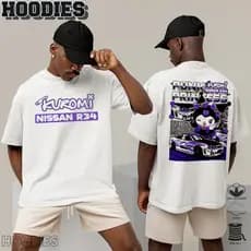 Camiseta Básica Chamativa Algodão Ou OVERSIZED Kuromi Car Punk Princess Streetwear Tee Unissex