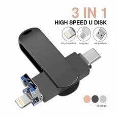 Unidade Flash USB  PenDrive 1 Tb 2 HD Memory Stick Para iPhone17/16/15/14/12/11/X/8/7/6 Android PC
