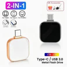 TYPE-C USB Flash Drive Pen 1TB 2TB Chaveiro Criativo Memory Stick Presente Para Telefone U Disk