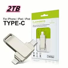 USB 3.0 Flash Drive 1 Tb 2 Tipo-C Pendrive Stick Para iPhone iPad/Lightning 3IN1