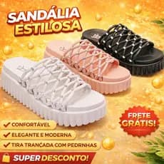 Sandália Feminina Slide Nuvem | Plataforma Alta com Conforto Extremo