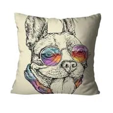 Capa Para Almofada Mdecore Pets 45x45cm  - Bulldog B