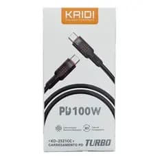 Cabo Usb Tipo C 1 Metro Pd 100w Kd-2521cc Kaidi