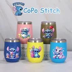 Copo Stitich Térmica com tampa 304 material seguro 350ml entrega rapido