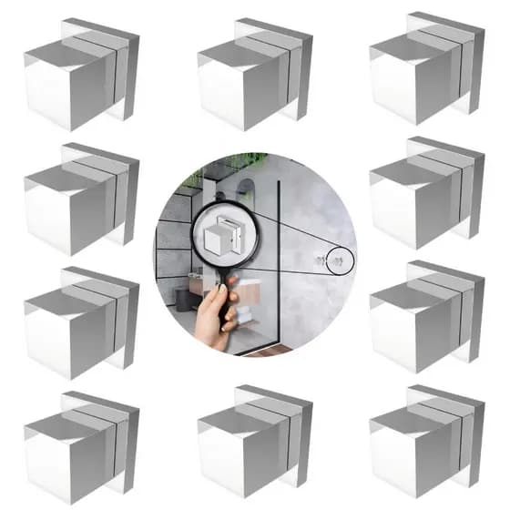 10 Acabamentos Para Registro Quadrado Cromado 100 Metal Compatível Deca