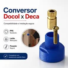 Conversor Registro Docol Para Deca Compatível Com Pressão E Gaveta