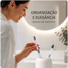 Porta Escova de Dentes Elegante para Banheiro Resistente