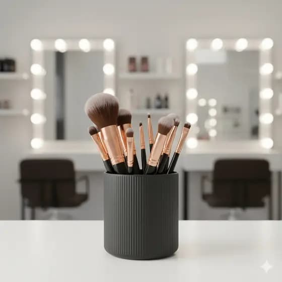 Porta Canetas Lápis Pinceis Treco Organizador Canelado Luxuoso – Moderno e Versátil