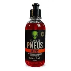 Selante De Pneus Pretinho Gloss Brilho Vermelho Alien Ind Não Sai Com Água Brilho Molhado Alto Rendimento 200Ml