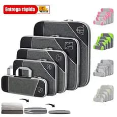 6x Cubos De Embalagem De Compressão Sacos De Armazenamento/Bolsas De Compressão Para Organizadores
