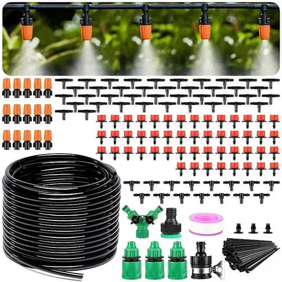 Kit Completo de Irrigação por Nebulização 149/200 Peças com Tubo de 30/50m