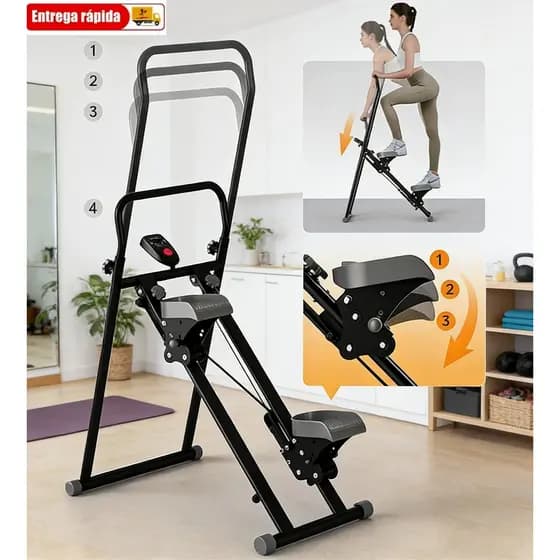 Simulador De escada e Caminhada para casa Dobrável suportar 120KG Monitor LCD em Tempo Real