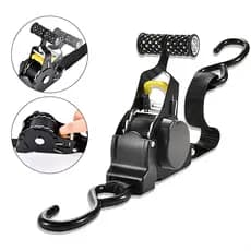 Cinta Para Carga Catraca Automática 680kg 3.3m, p/ Caminhão Reboque Moto, Retrátil Eficiente