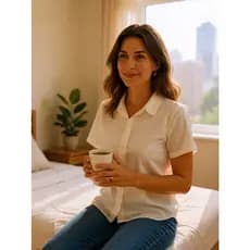 Camisa Manga Curta Feminina Moda Casual Secretária Executiva Diversas Cores Tamanhos Uniforme Sem Bolso