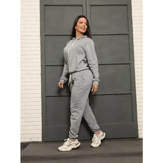 Conjunto Moletom Feminino Blusa + Calça Moda Outono/Inverno