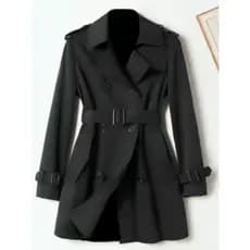 Sobretudo Feminino Elegante Casual Frio Outono/Inverno