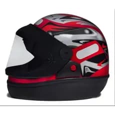 Capacete Fechado Automatico San Marino Vermelho Moto Barato