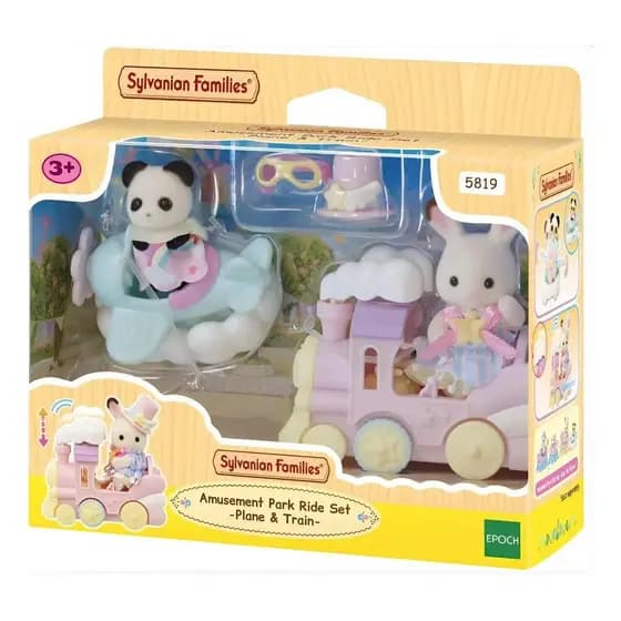 Conjunto de Atrações Avião e Trem - Sylvanian Families 5819 Epoch