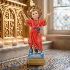 Estátua Divina Nino Resina para Crianças, Estatueta Jesus, Escultura Religiosa Católica - SANTO