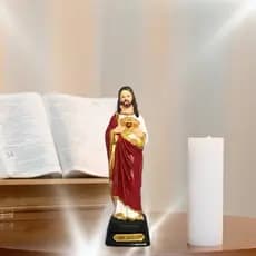 Sagrado Coração de Jesus 30CM E 16CM Imagem Sacra Em Resina Do Sagrado Coração De Jesus SANTO