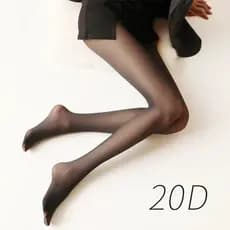 Meia Calça Fina Feminina Adulto Fio 20 ou Fio 40 COR PRETA