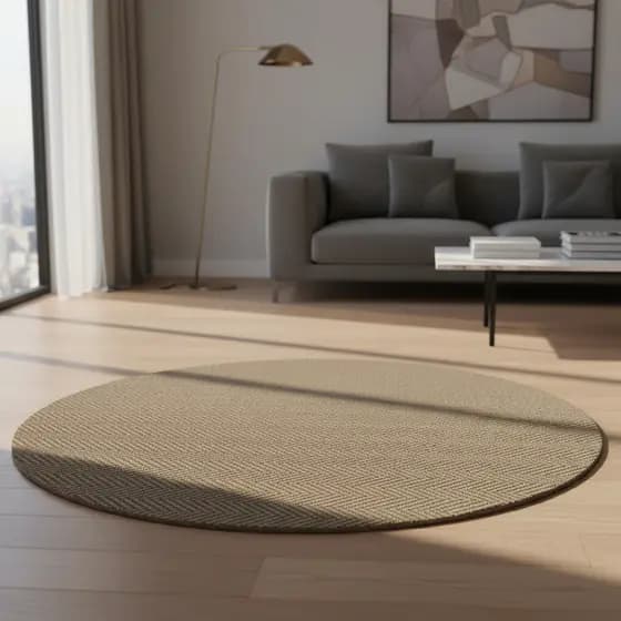 Tapete Sisal Natural Arara Creme Casa Escritório 1,60x1,60