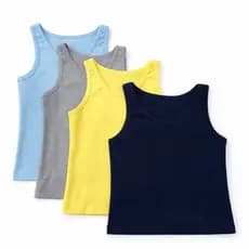 Kit 4 regatas femininas de ribana de algodão blusas básicas atacado cores sortidas