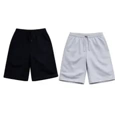 Kit 2 Bermudas moletom masculino, bolsos laterais, cores sortidas - casual, dia a dia, academia